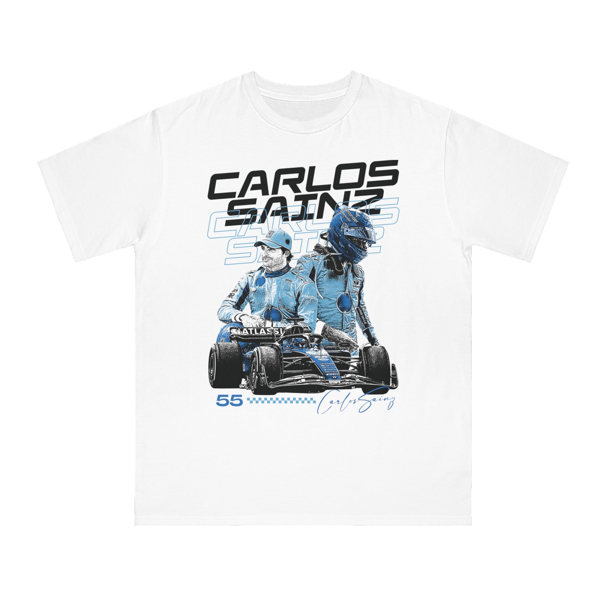 Carlos Sainz Organic Unisex T-Shirt, Graphic Tee, Eco-Friendly, Casual Motorsports Wear