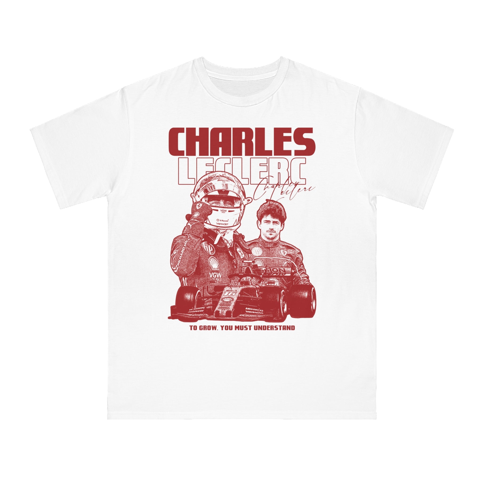 Charles Leclerc Organic Unisex T-Shirt, Graphic Tee, Eco-Friendly, Casual Motorsports Wear