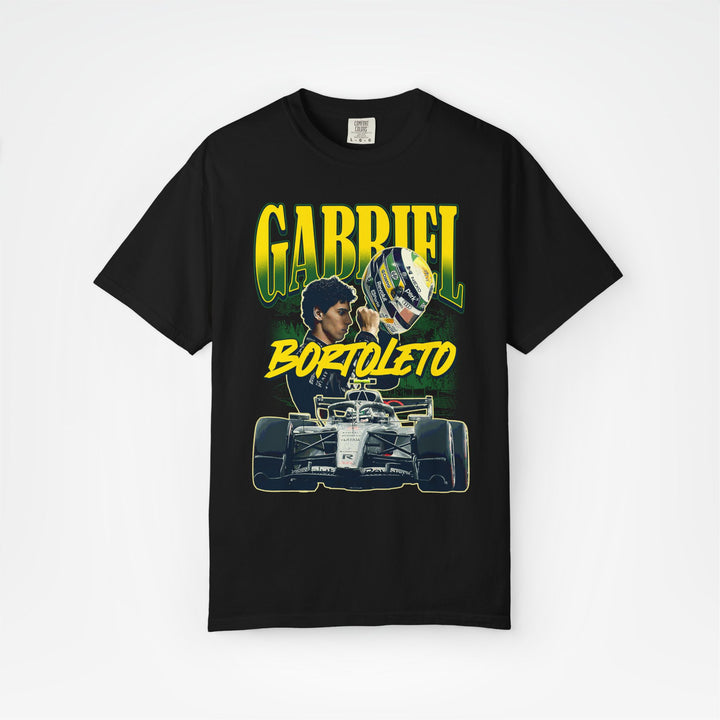 Black Front - Gabriel Bortoleto Audi F1 T shirt graphic studio mockup