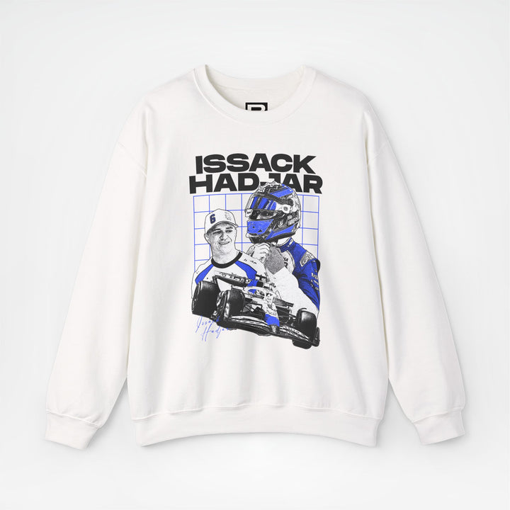 White Front - Isack Hadjar Racing Bulls F1 sweater graphic studio mockup