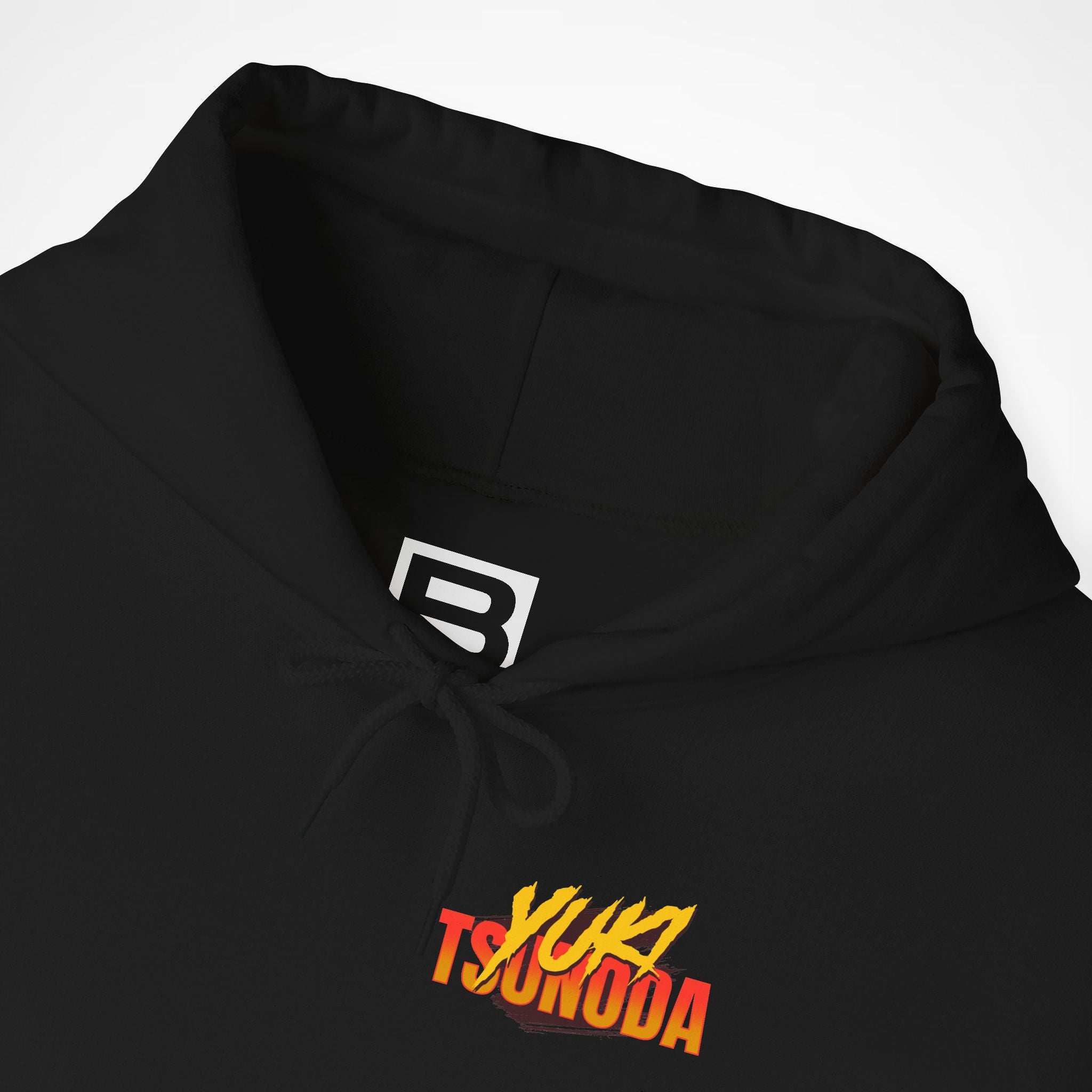 Black Front 2 - Yuki Tsunoda Red Bull F1 hoodie front detail studio mockup