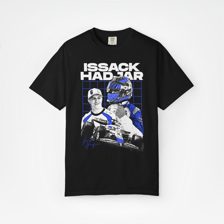 Black Front - Isack Hadjar Red Bull F1 T shirt graphic studio mockup