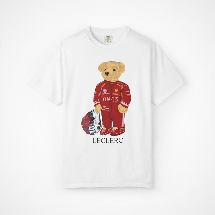 CHARLES LECLERC TEDDY BEAR F1 FERRARI T-SHIRT