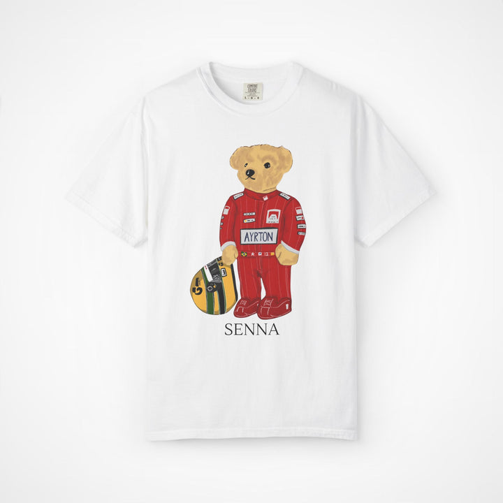 ARYTON SENNA TEDDY BEAR F1 FERRARI T-SHIRT