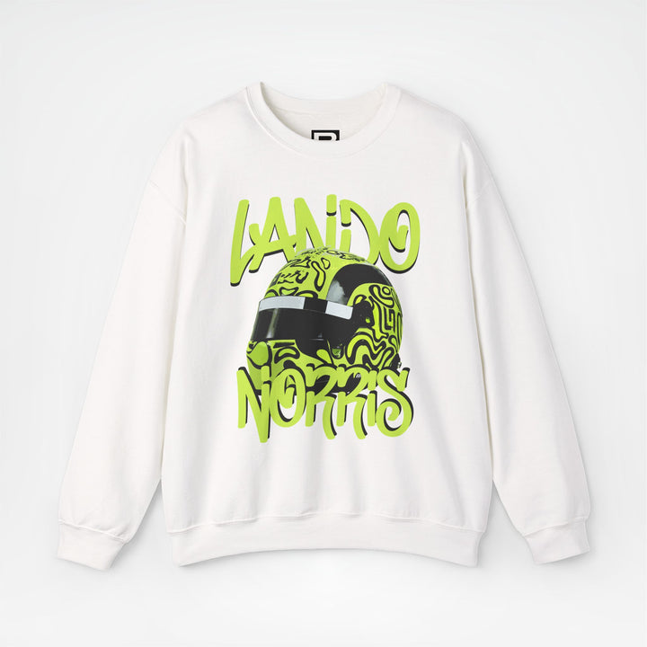 White Front - Lando Norris McLaren F1 sweater graphic studio mockup