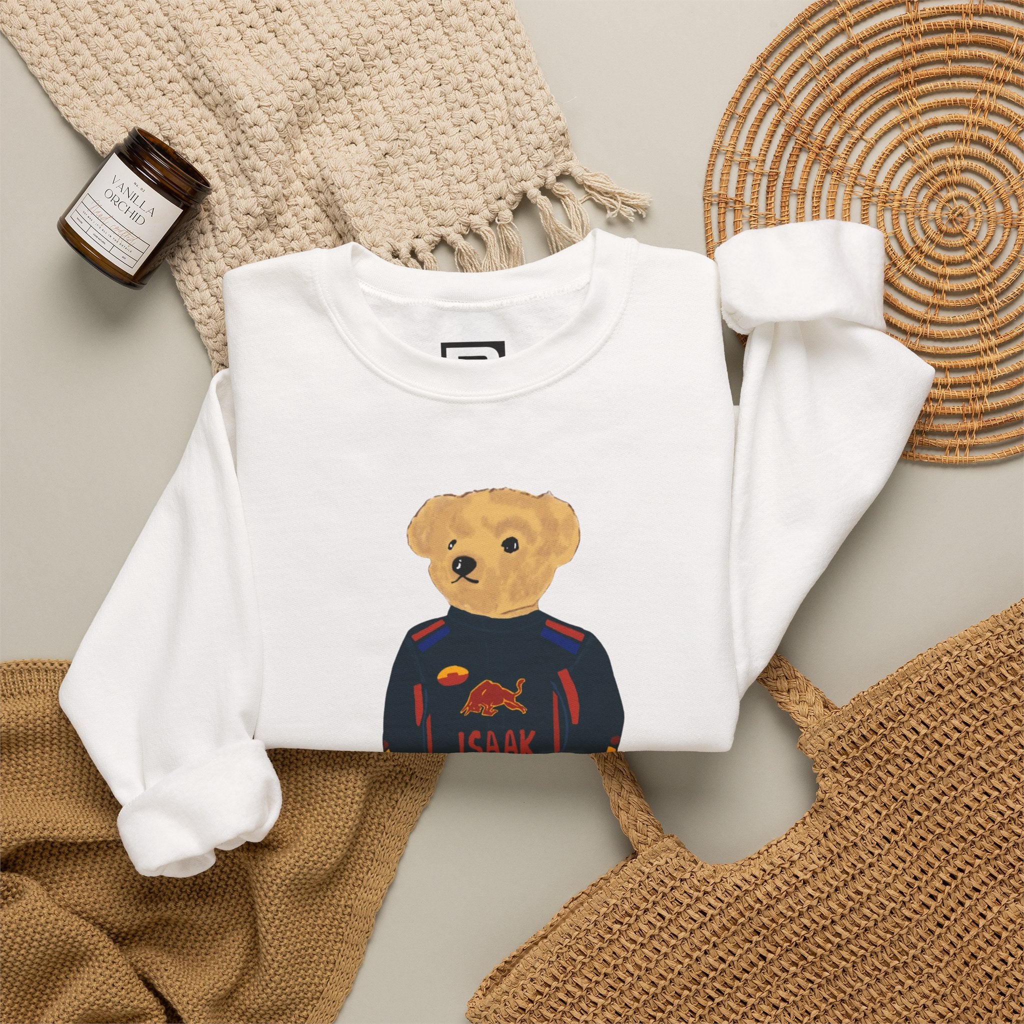 ISACK HADJAR F1 RED BULL TEDDY BEAR SWEATER