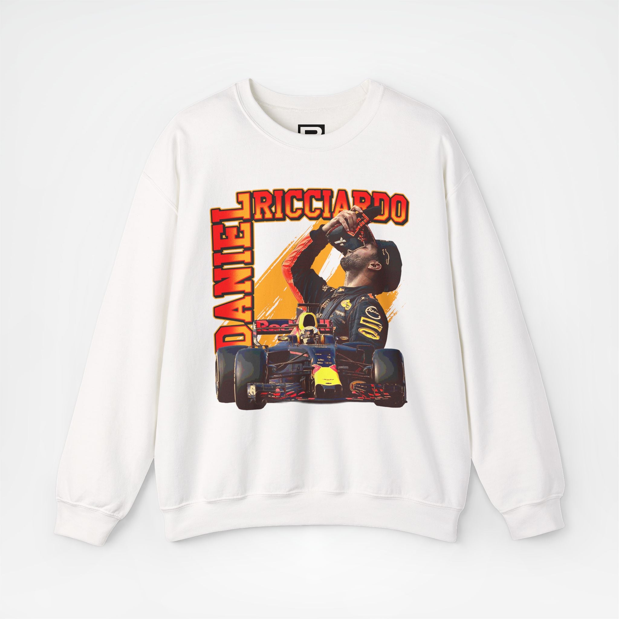 White Front - Daniel Ricciardo Red Bull F1 sweater graphic studio mockup