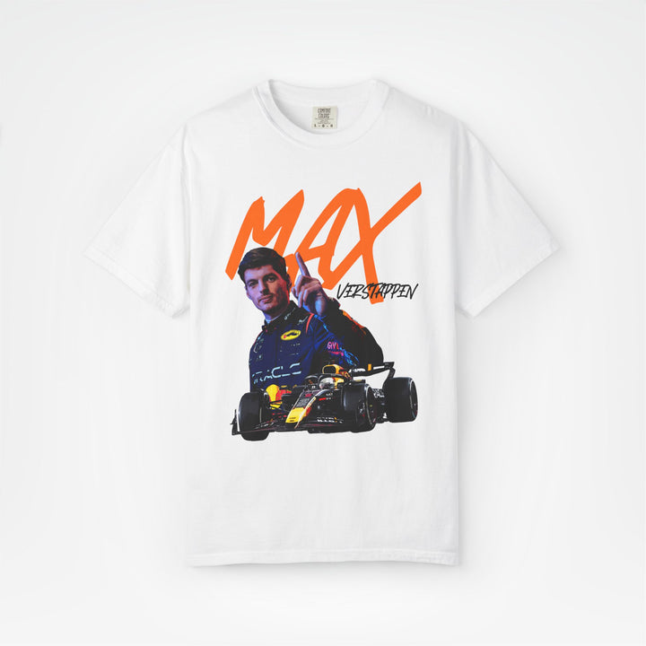 White Front - Max Verstappen Red Bull F1 T shirt graphic studio mockup