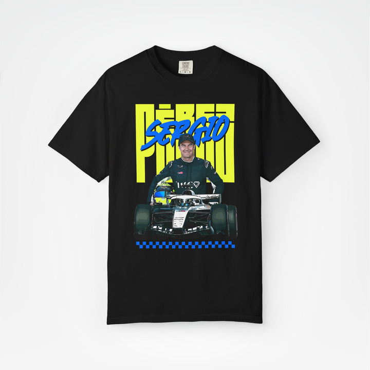 Black Front - Sergio Perez Cadillac F1 T shirt graphic studio mockup