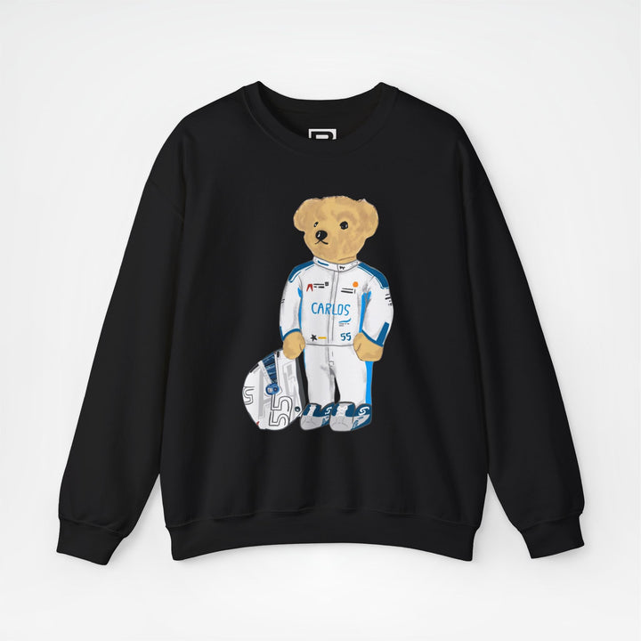 Black Front - Carlos Sainz Williams teddy bear F1 sweater graphic studio mockup