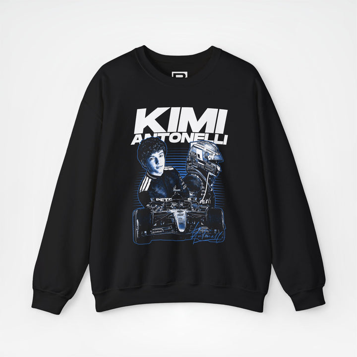 Black Front - Kimi Antonelli Mercedes F1 sweater graphic studio mockup