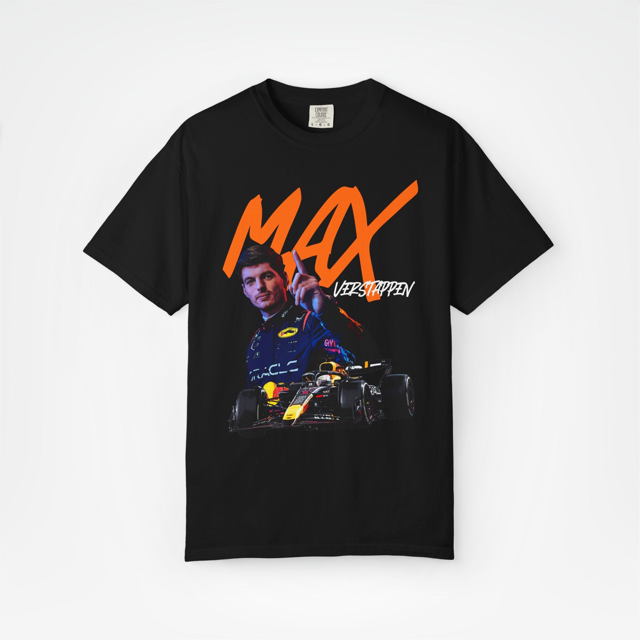 Black Front - Max Verstappen Red Bull F1 T shirt graphic studio mockup