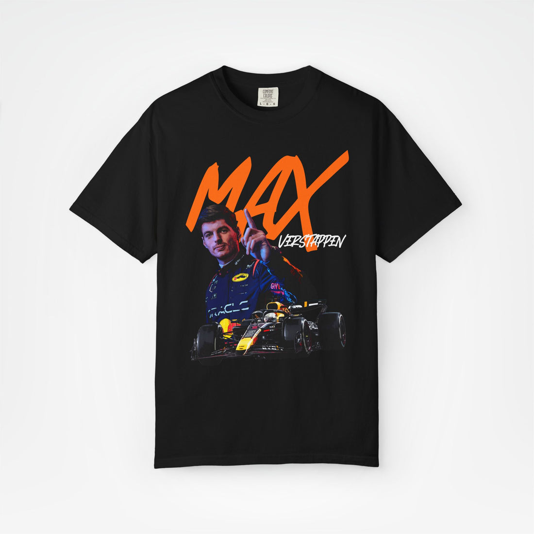 Black Front - Max Verstappen Red Bull F1 T shirt graphic studio mockup