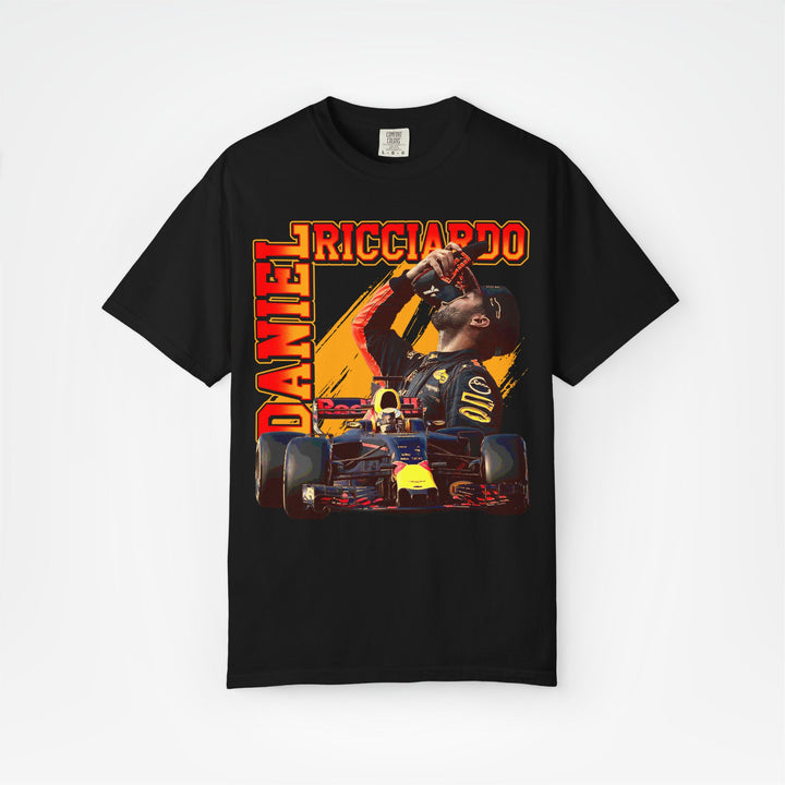 Black Front - Daniel Ricciardo Red Bull F1 T shirt graphic studio mockup