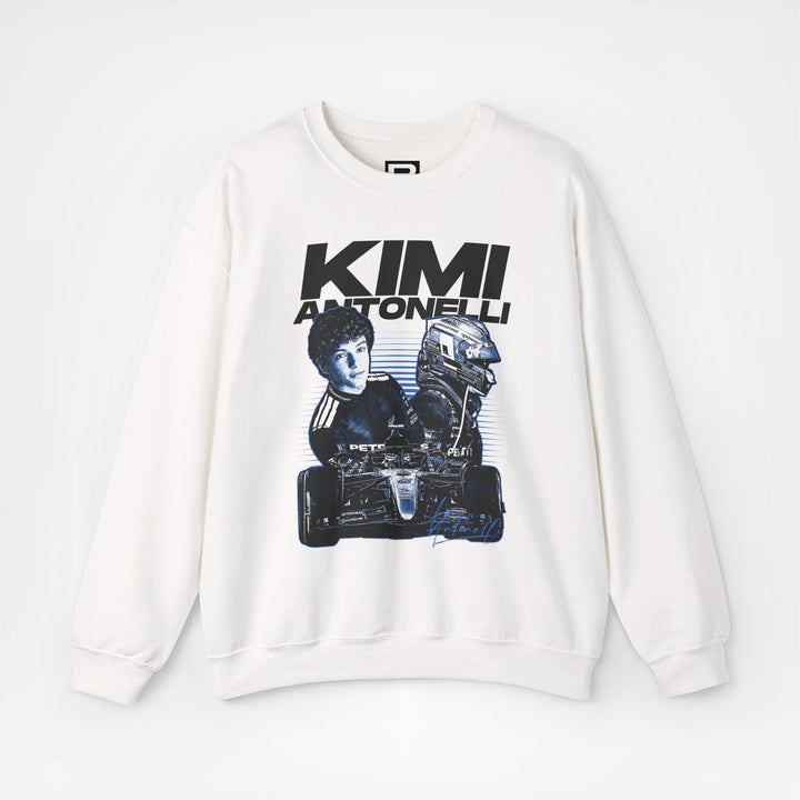 White Front - Kimi Antonelli Mercedes F1 sweater graphic studio mockup