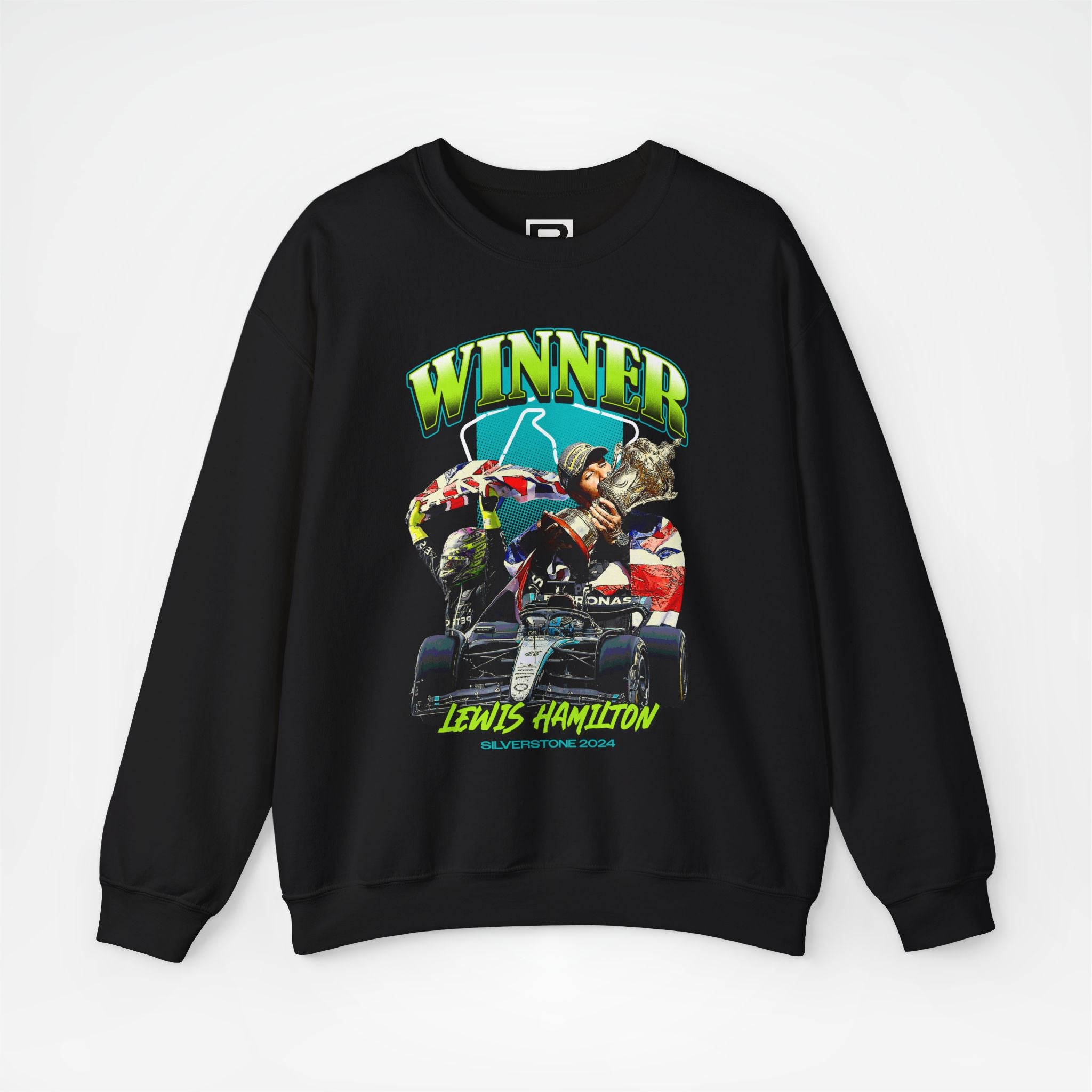 Black Front - Lewis Hamilton Ferrari F1 sweater graphic studio mockup