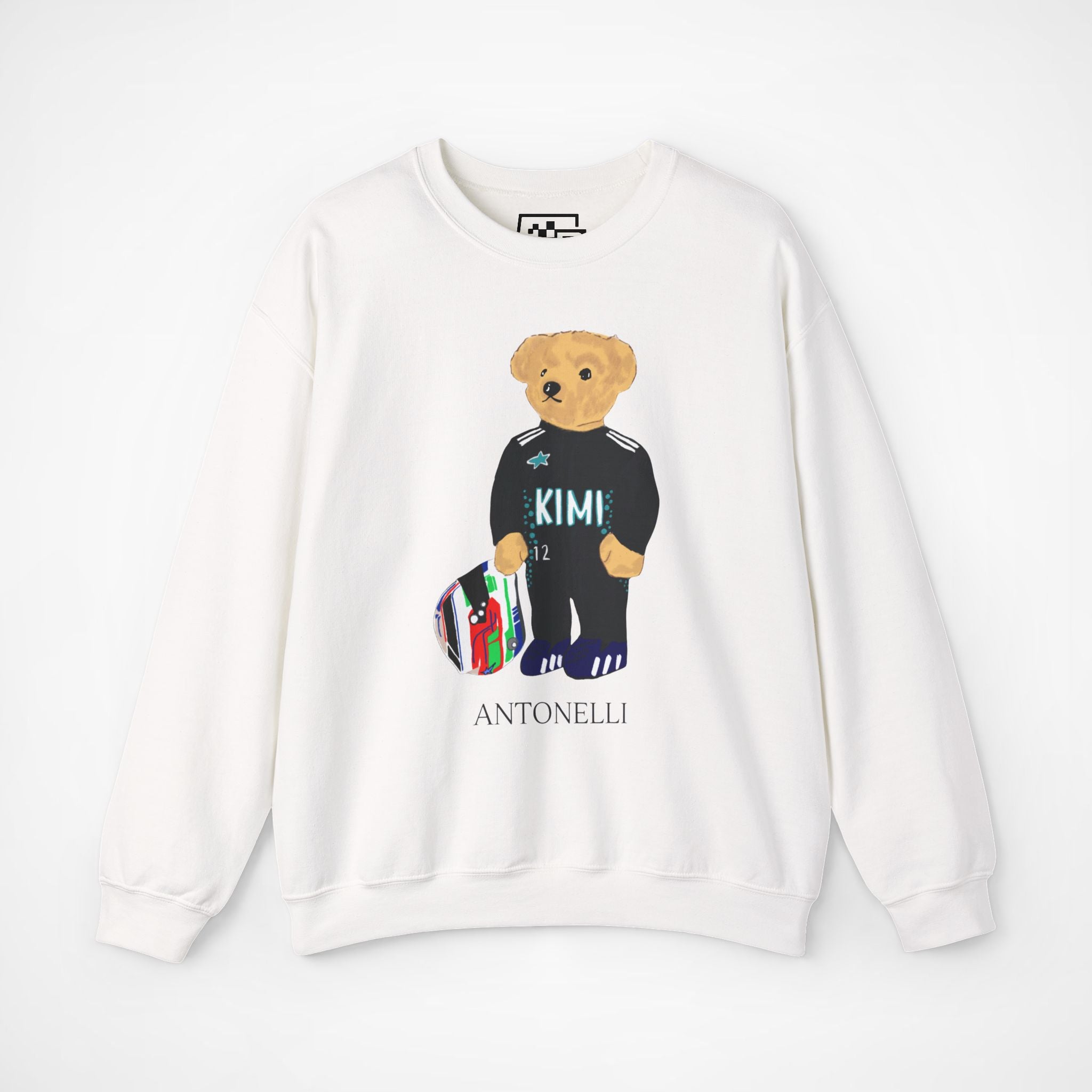 KIMI ANTONELLI TEDDY BEAR F1 MERCEDES SWEATER