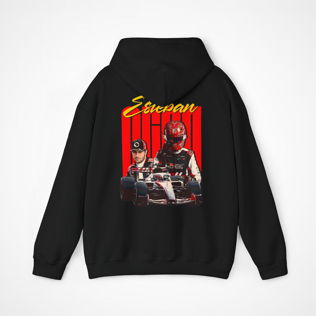 Black Back - Esteban Ocon Haas F1 hoodie back design studio mockup