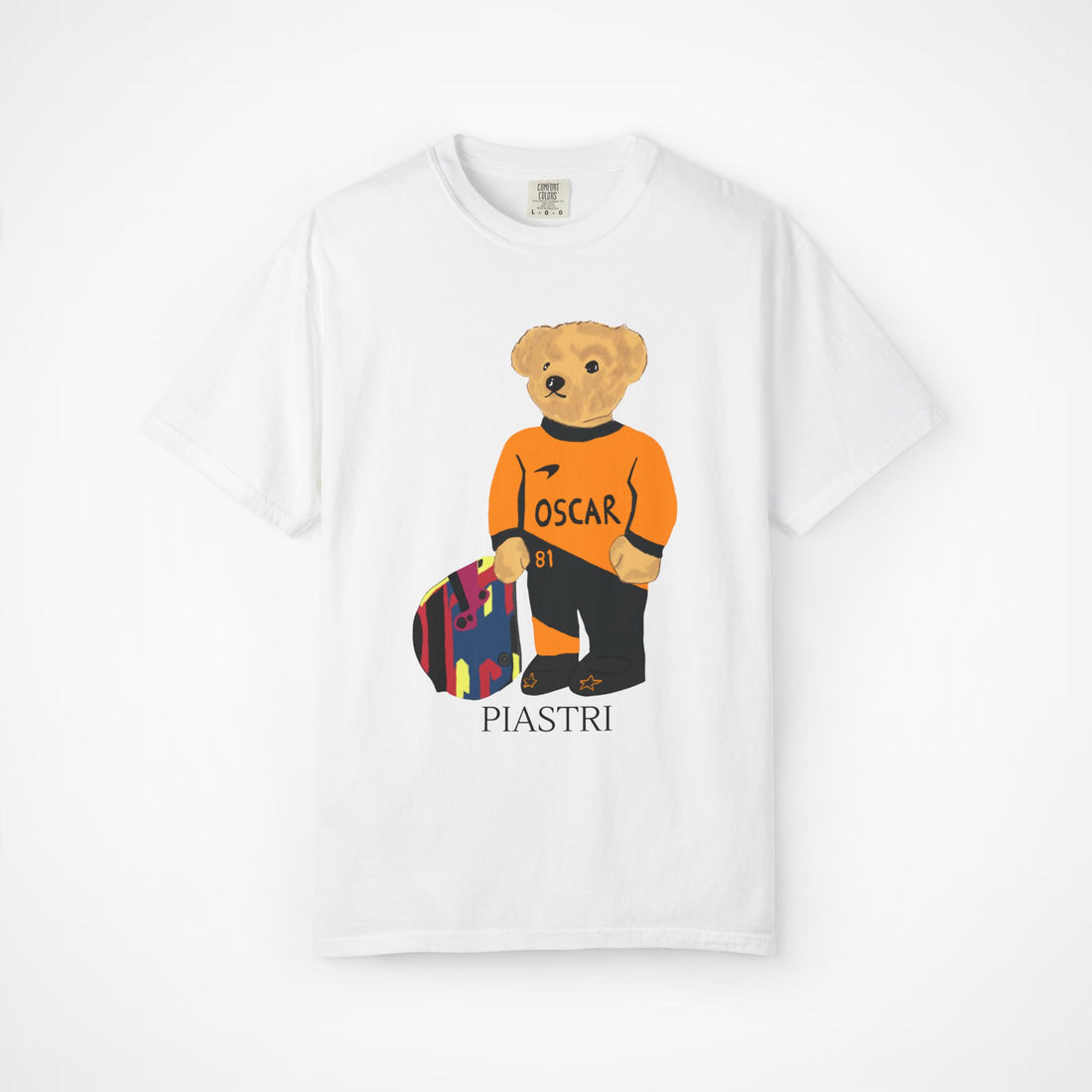 OSCAR PIASTRI F1 MCLAREN TEDDY BEAR T-SHIRT