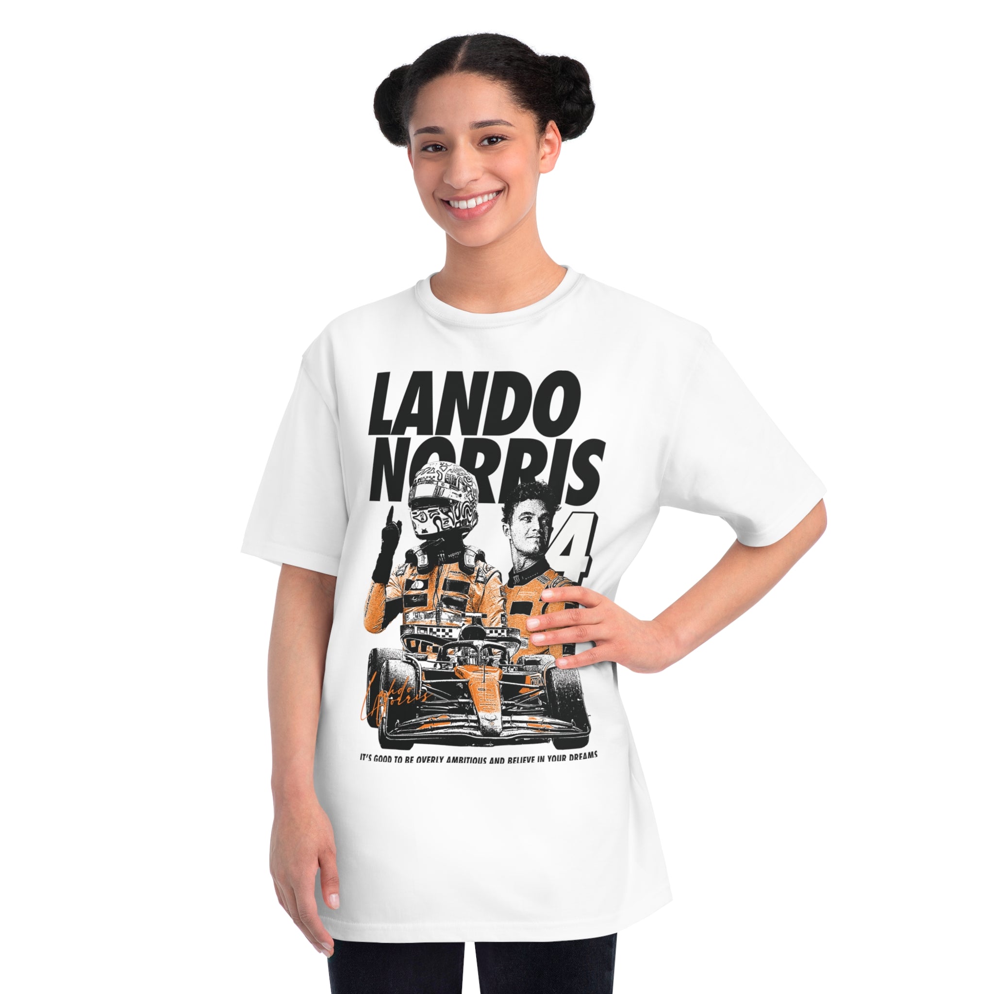 Lando Norris Organic Unisex T-Shirt, Graphic Tee, Eco-Friendly, Casual Motorsports Wear