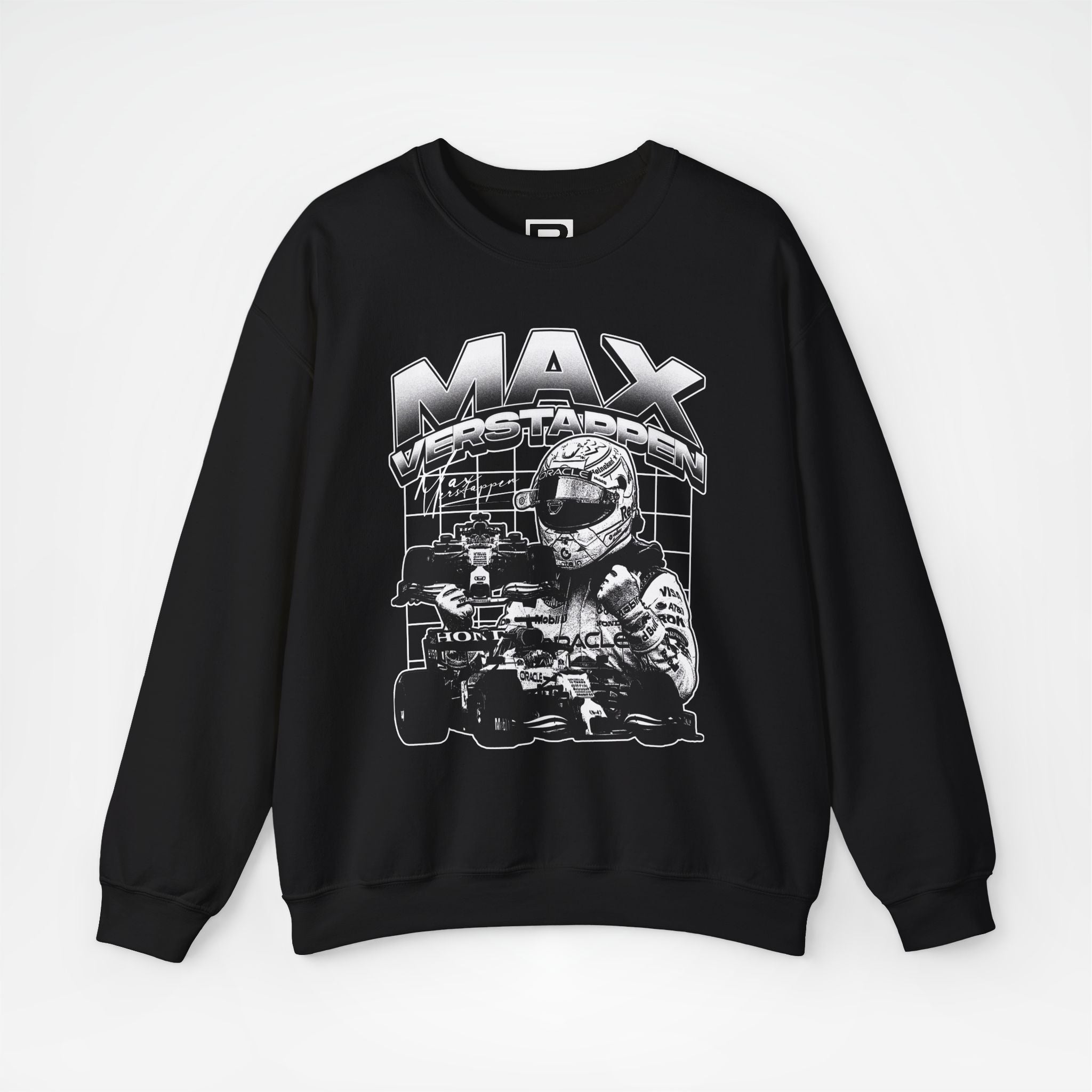 Black Front - Max Verstappen Red Bull F1 sweater graphic studio mockup