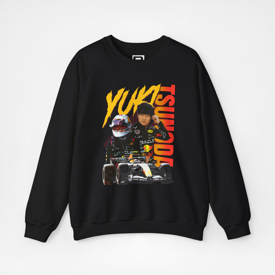 Black Front - Yuki Tsunoda Red Bull F1 sweater graphic studio mockup