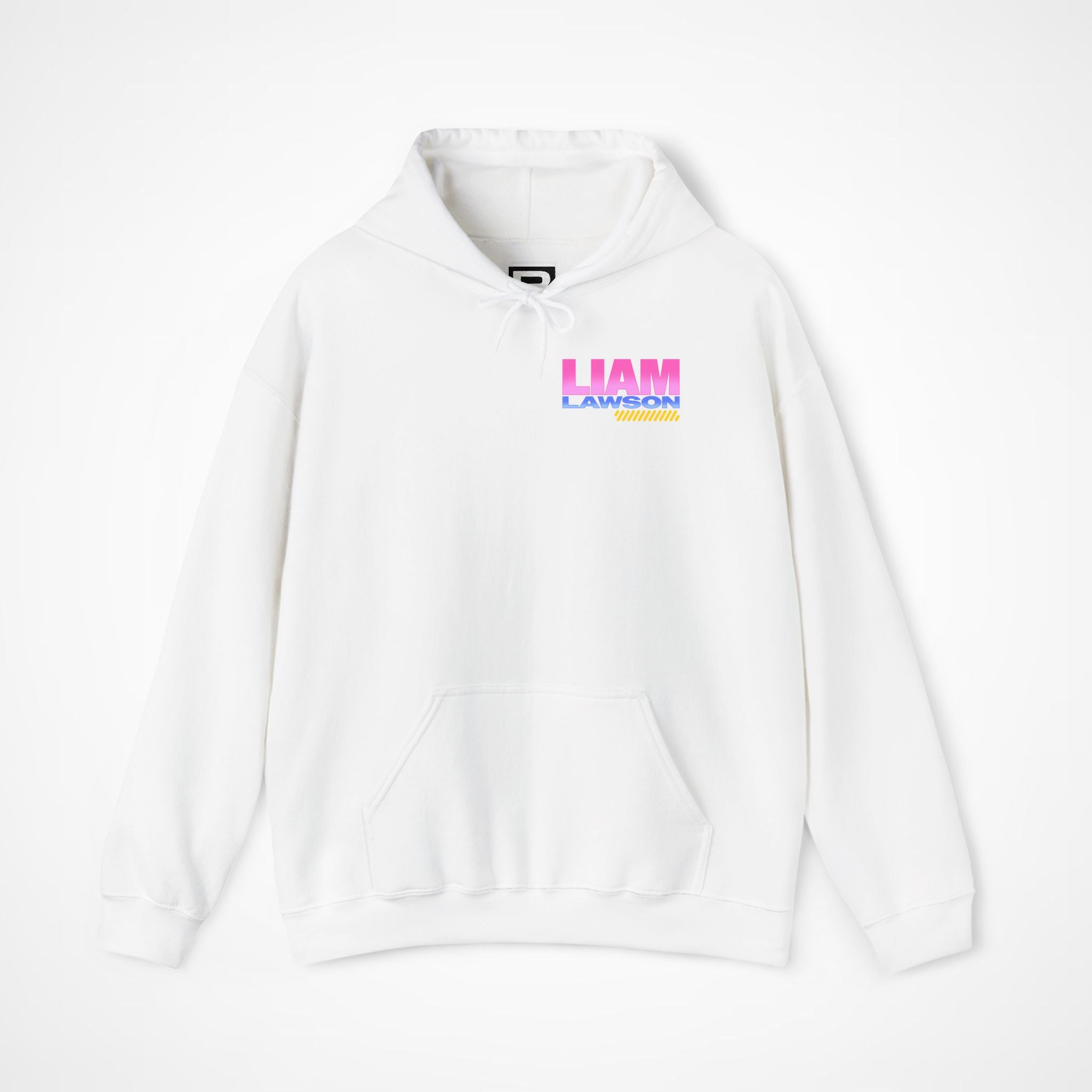 White Front 1 - Liam Lawson Racing Bulls F1 hoodie front studio mockup