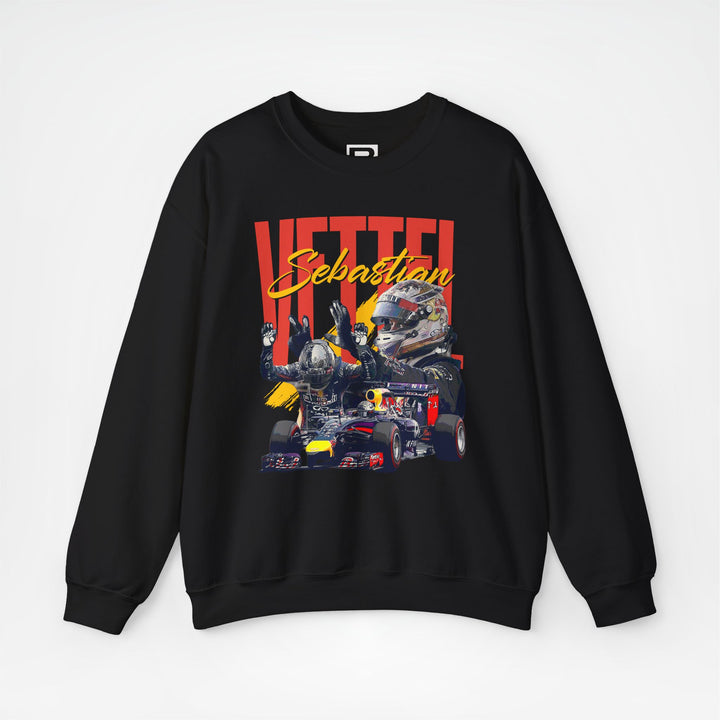 Black Front - Sebastian Vettel Red Bull F1 sweater graphic studio mockup