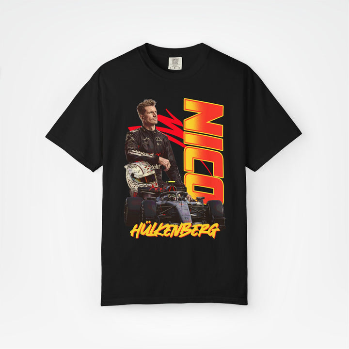 Black Front - Nico Hulkenberg Audi F1 T shirt graphic studio mockup