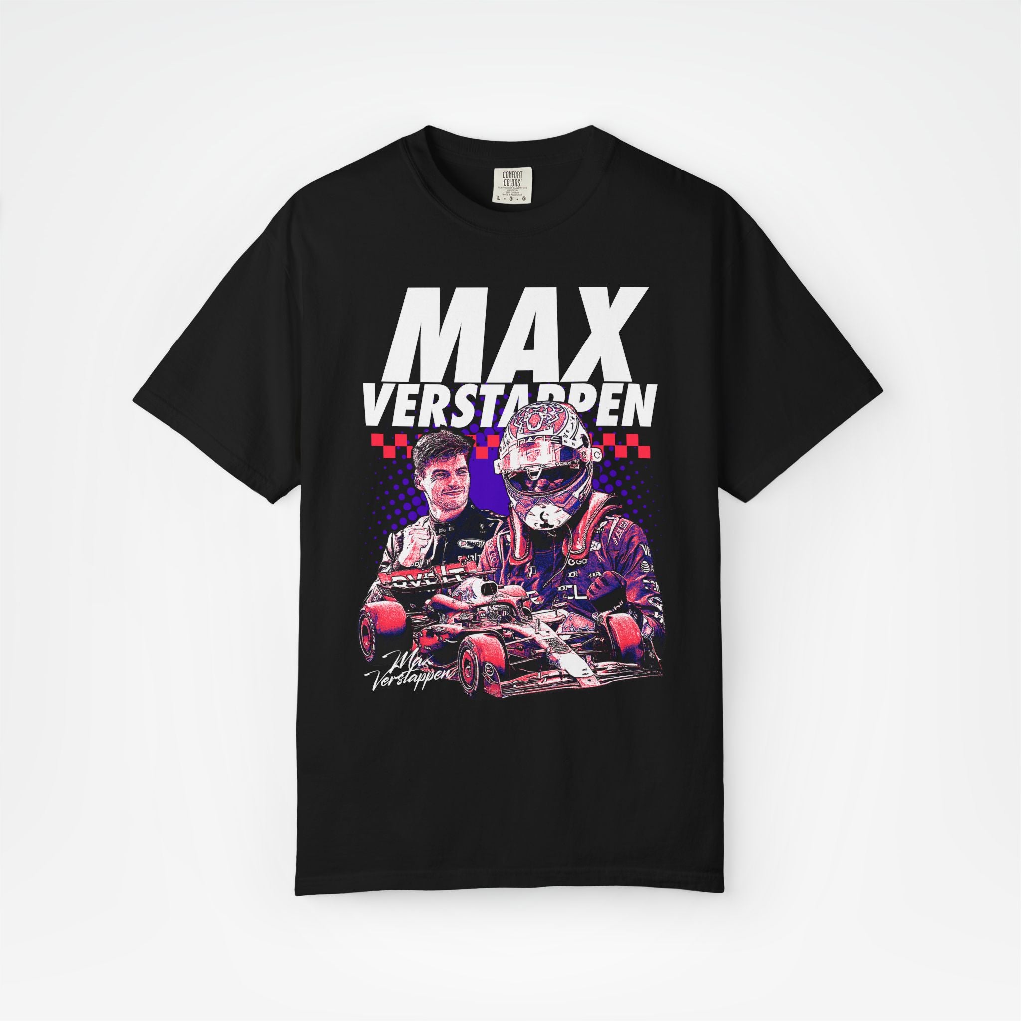 Black Front - Max Verstappen Red Bull F1 T shirt graphic studio mockup