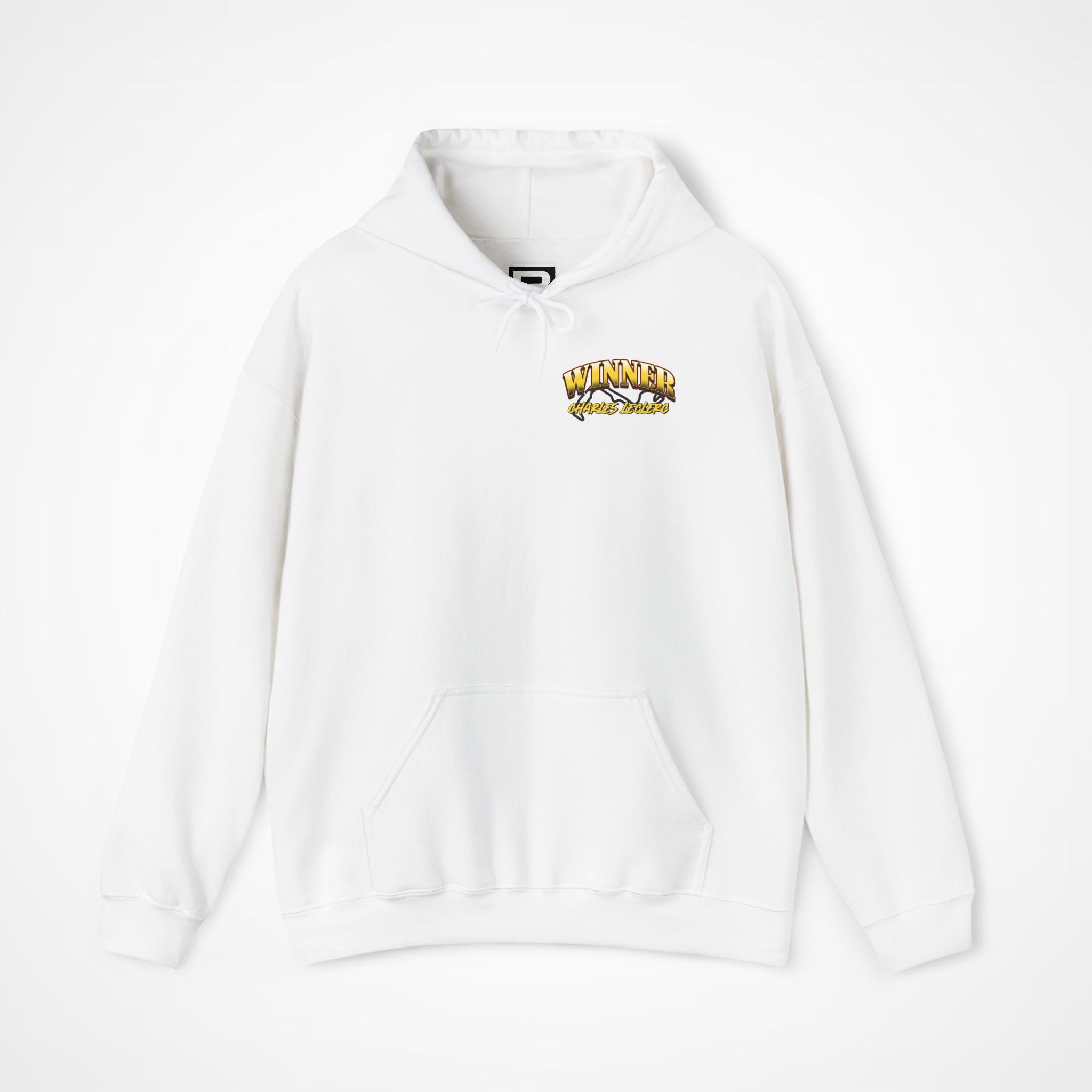 White Front 1 - Charles Leclerc Ferrari Monaco Winner F1 hoodie front studio mockup