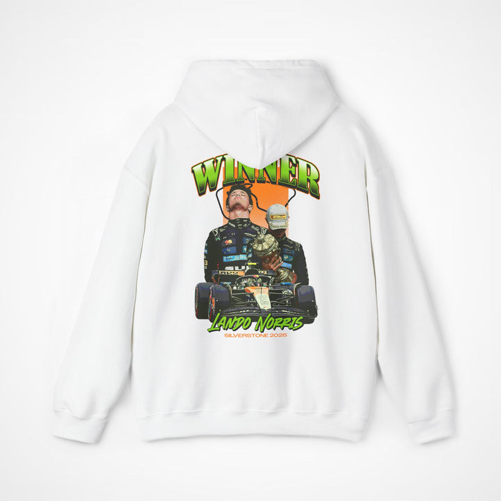White Back - Lando Norris McLaren F1 hoodie back design studio mockup
