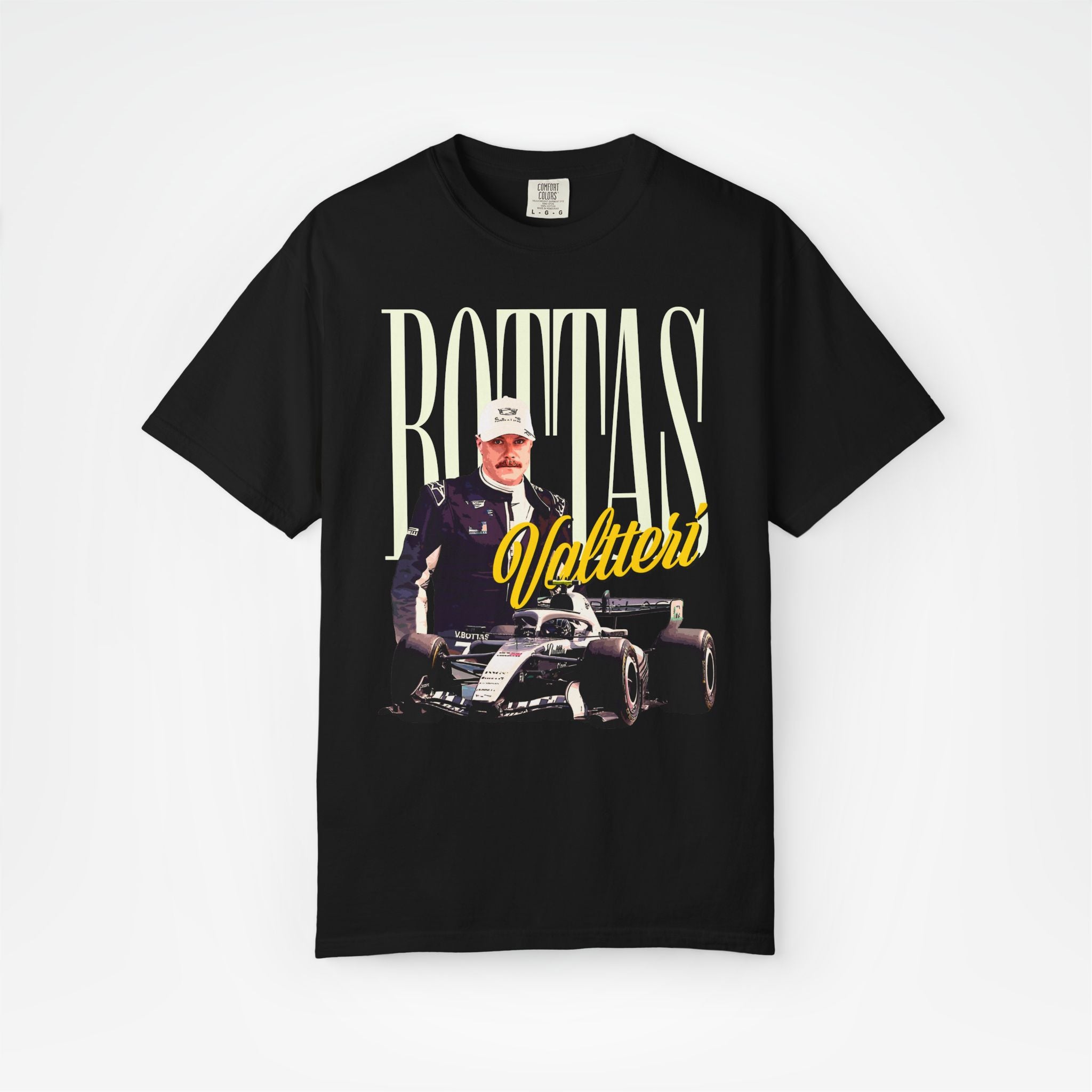 Black Front - Valtteri Bottas Cadillac F1 T shirt graphic studio mockup