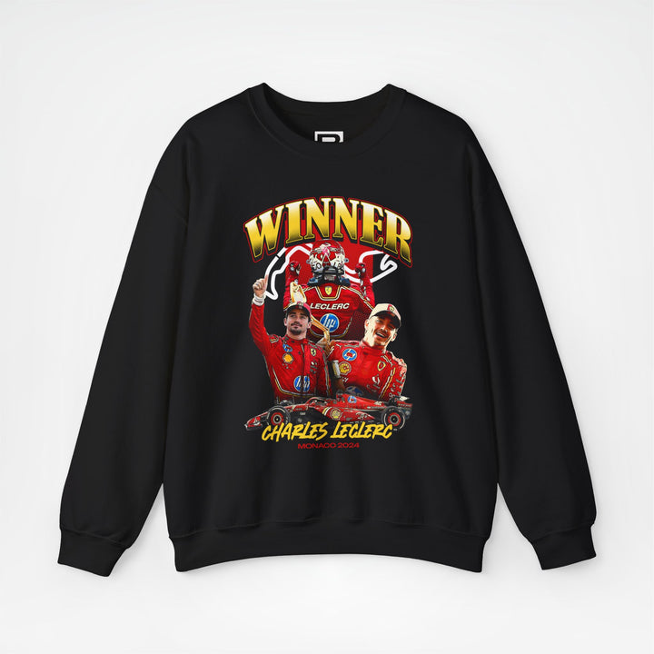 Black Front - Charles Leclerc Ferrari F1 sweater graphic studio mockup