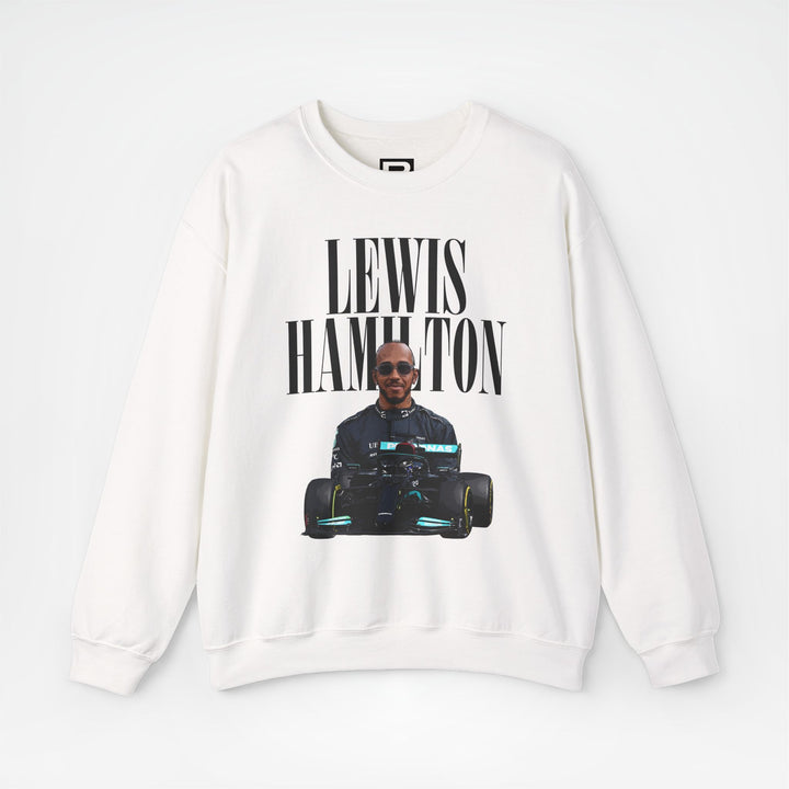 White Front - Lewis Hamilton Ferrari F1 sweater graphic studio mockup