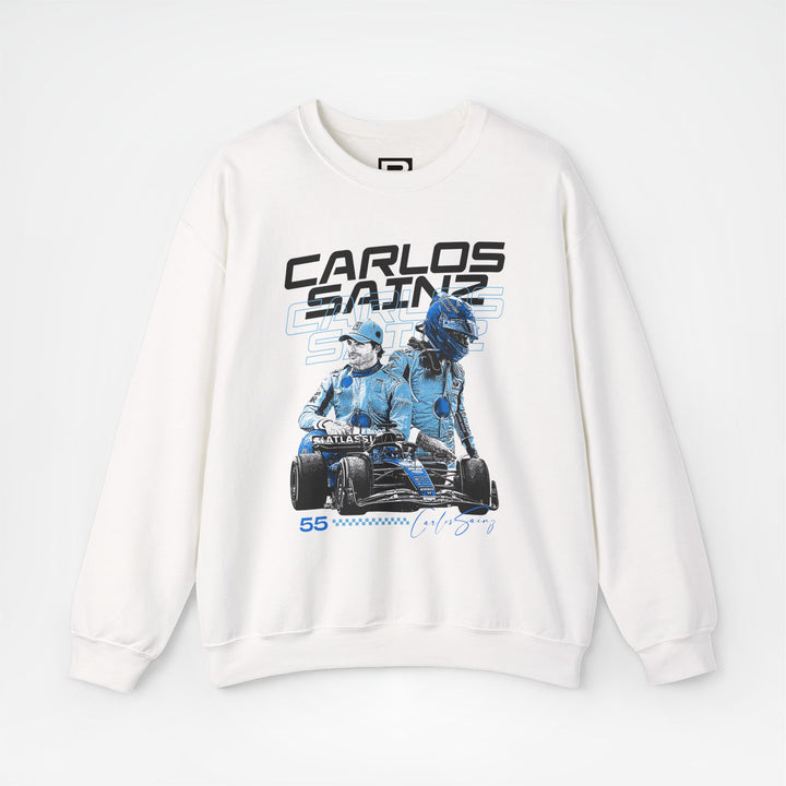 White Front - Carlos Sainz Williams F1 sweater graphic studio mockup