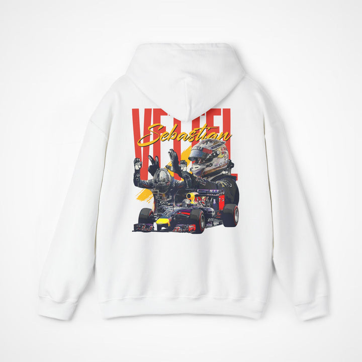 White Back - Sebastian Vettel Red Bull F1 hoodie back design studio mockup