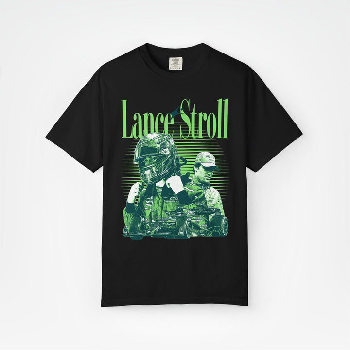 Black Front - Lance Stroll Aston Martin F1 T shirt graphic studio mockup