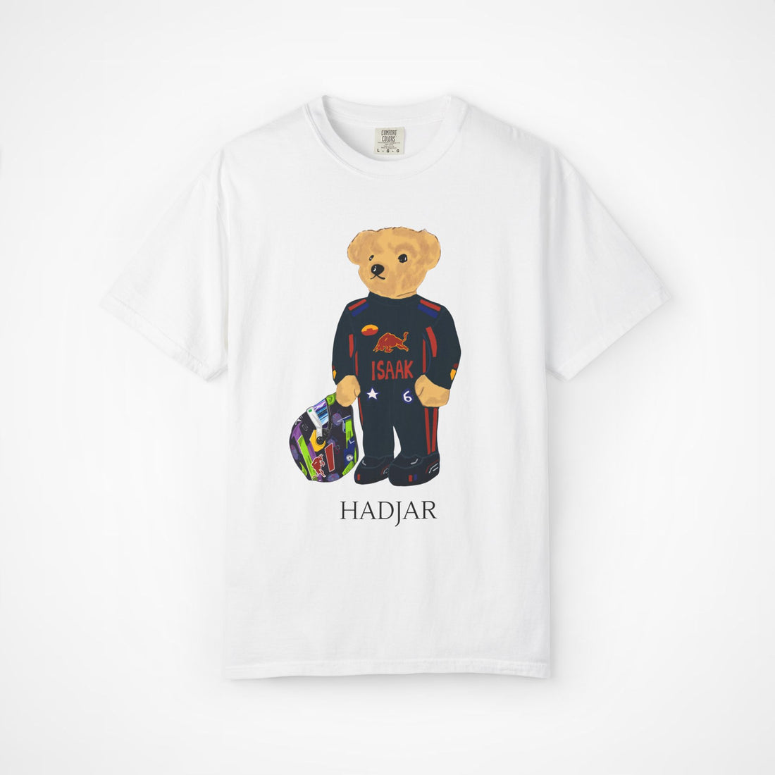 ISSACK HADJAR F1 RED BULL TEDDY BEAR T-SHIRT