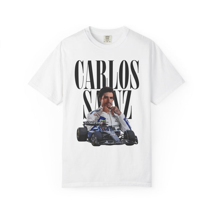 White Front - Carlos Sainz Williams F1 T shirt graphic studio mockup