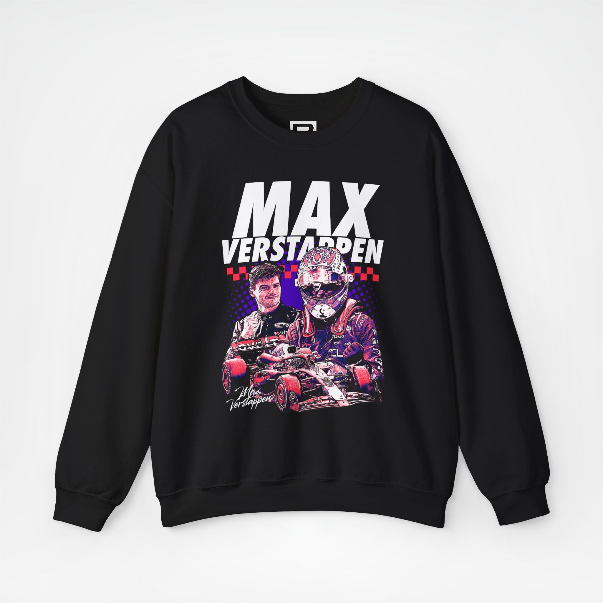 Black Front - Max Verstappen Red Bull F1 sweater graphic studio mockup