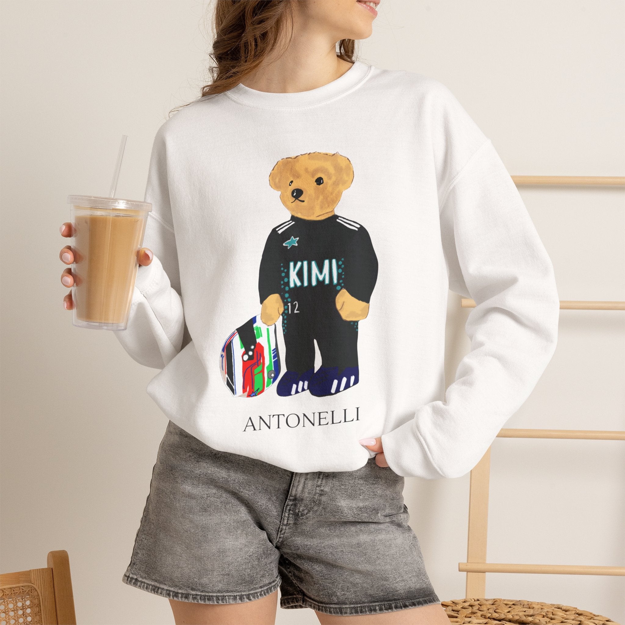KIMI ANTONELLI TEDDY BEAR F1 MERCEDES SWEATER