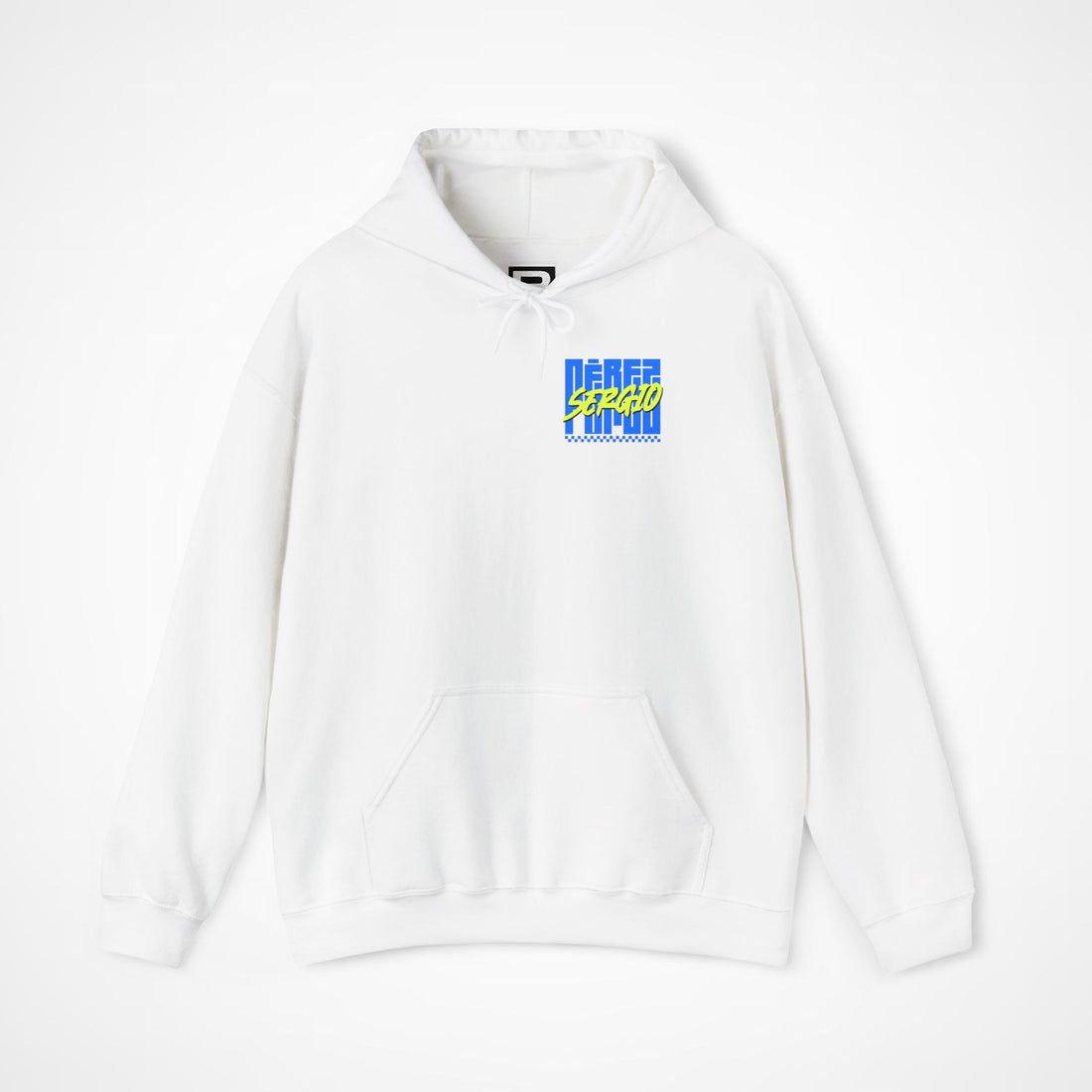 White Front 1 - Sergio Perez Cadillac F1 hoodie front studio mockup