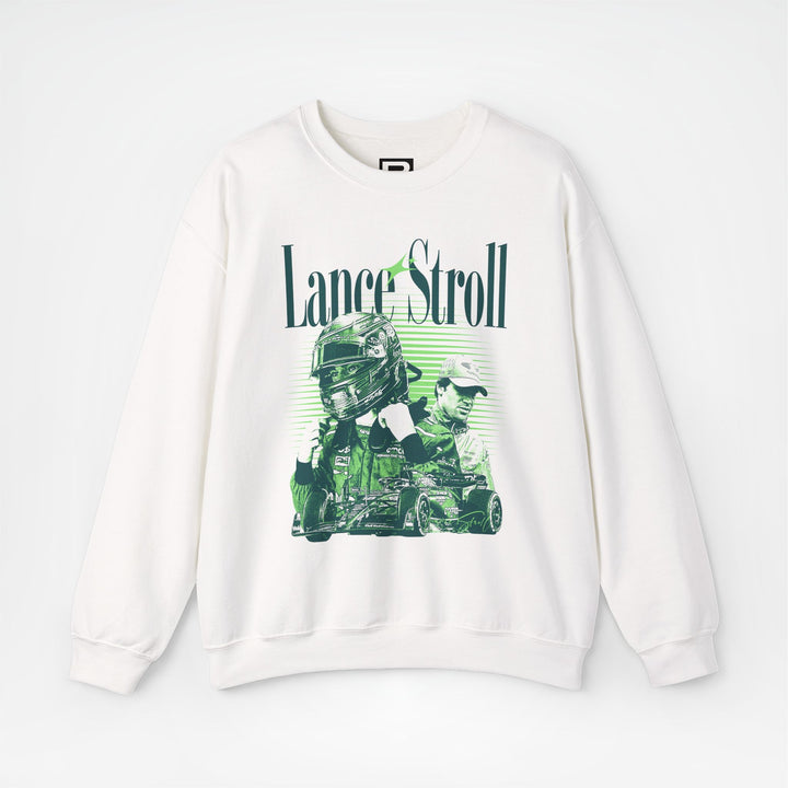 White Front - Lance Stroll Aston Martin F1 sweater graphic studio mockup