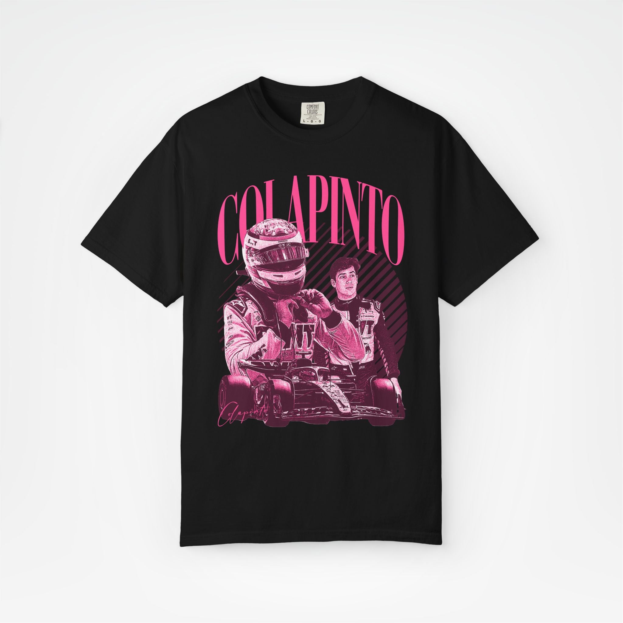 Black Front - Franco Colapinto Alpine F1 T shirt graphic studio mockup