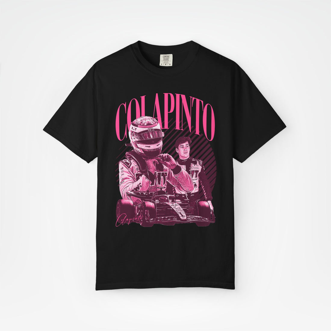Black Front - Franco Colapinto Alpine F1 T shirt graphic studio mockup