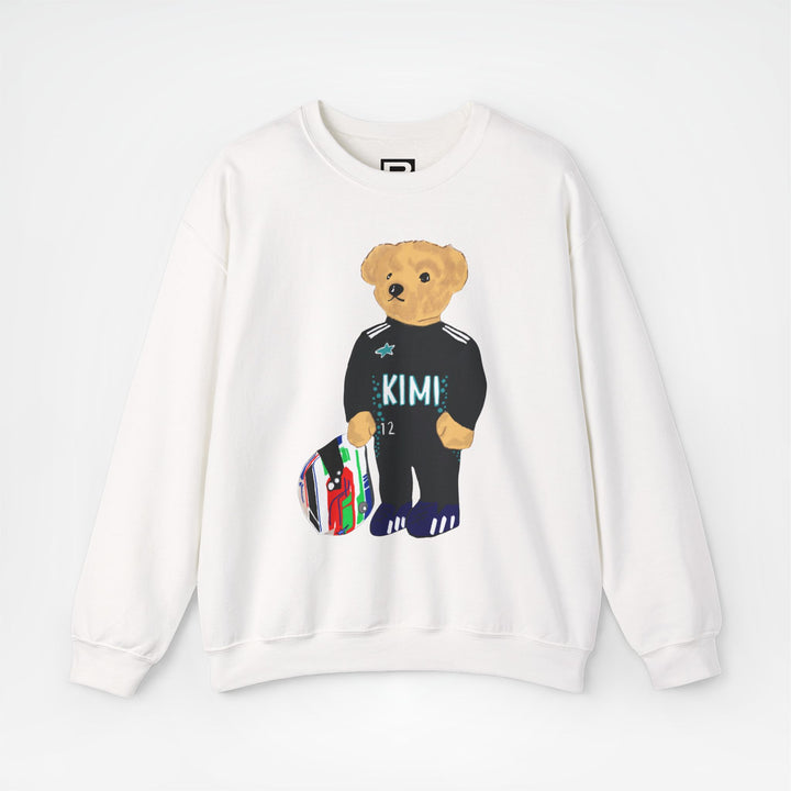 White Front - Kimi Antonelli Mercedes teddy bear F1 sweater graphic studio mockup