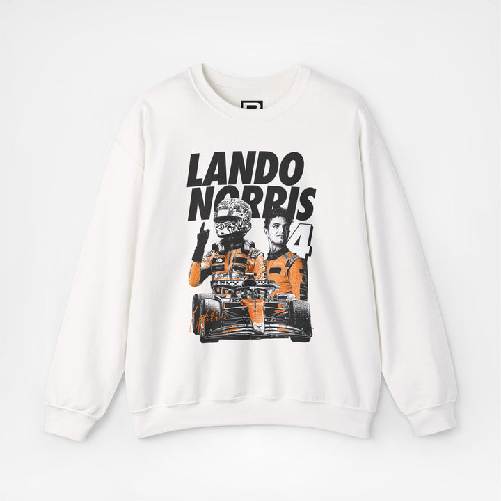 White Front - Lando Norris McLaren F1 sweater graphic studio mockup