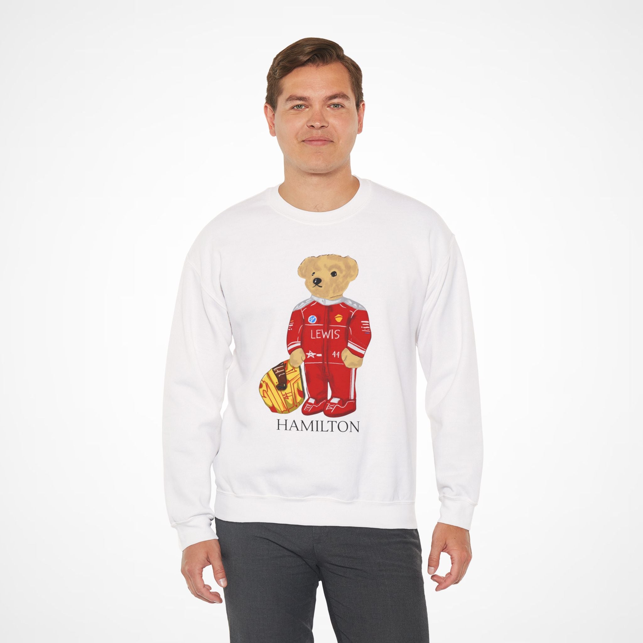 LEWIS HAMILTON F1 FERRARI TEDDY BEAR SWEATER