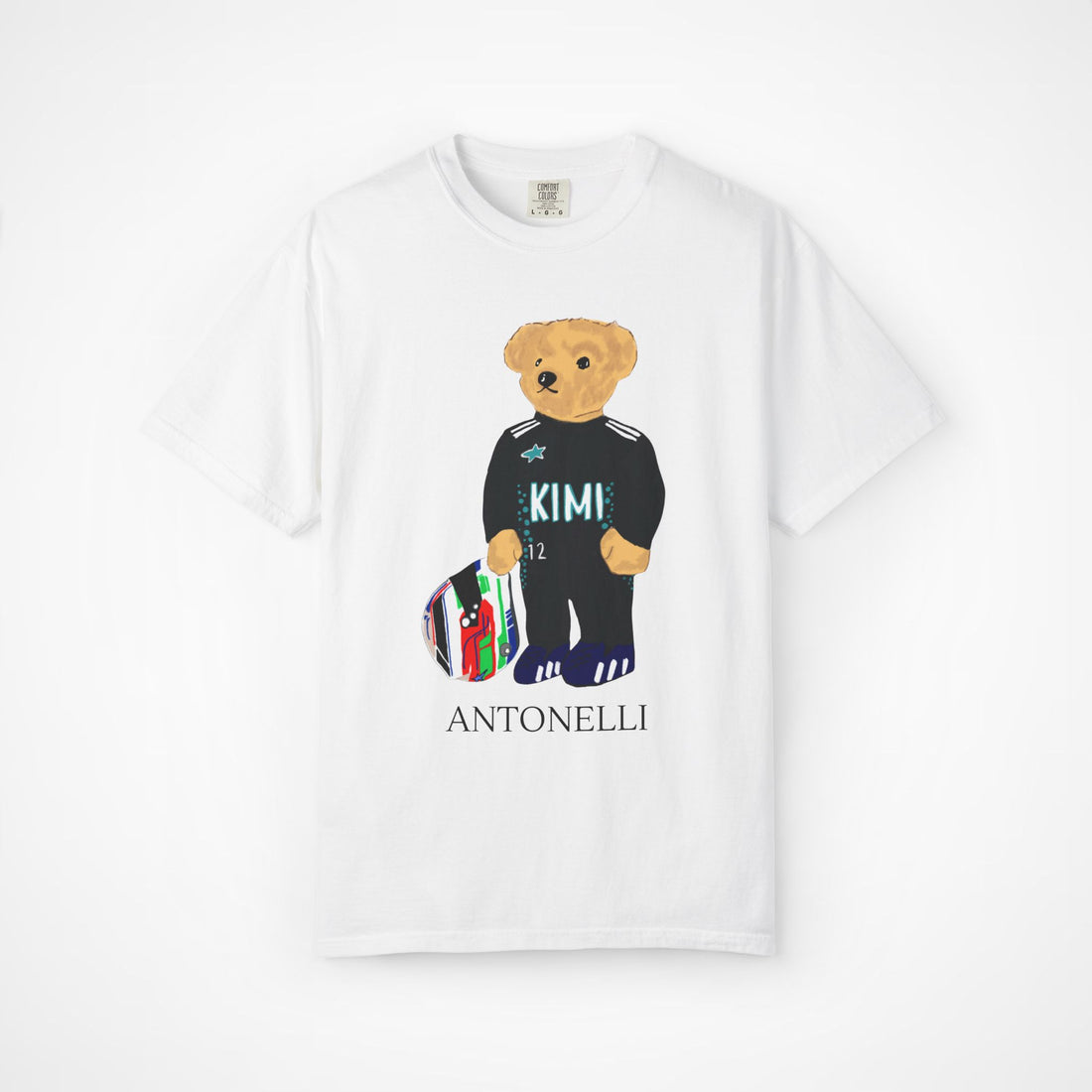 KIMI ANTONELLI F1 MERCEDES TEDDY BEAR T-SHIRT
